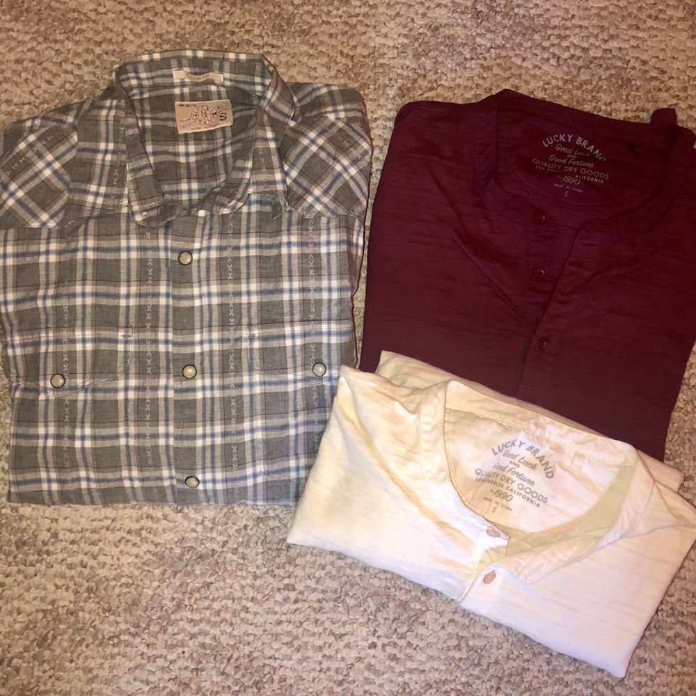 Three Men’s Lucky Brand Long Sleeves
